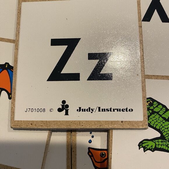 Vintage Judy Instructo Learning Wooden Alphabets Complete Lot Of 35 - Picture 2 of 3